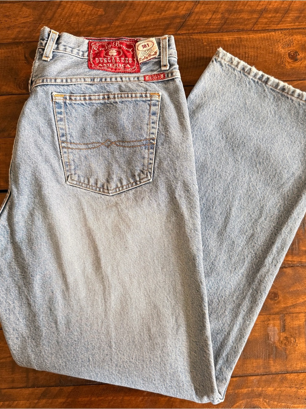 Vintage Y2K Lucky Brand Dungarees 181 Boot Leg Button Fly Jeans, Size 38